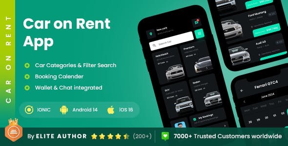 2 App Template Car Rental Booking App Self Driving Rental Car Car a Rent App Car on Rent