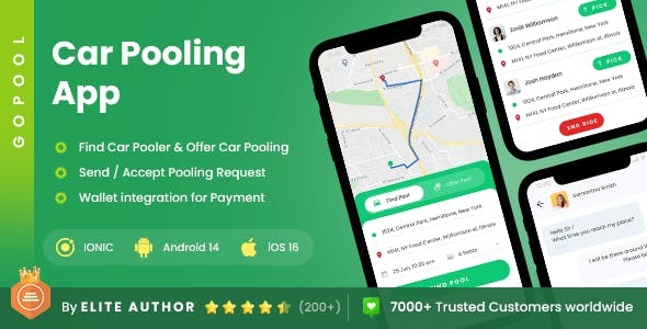 2 App Template Carpooling App Bike Pooling App Ride Sharing AppCar sharing App Gopool