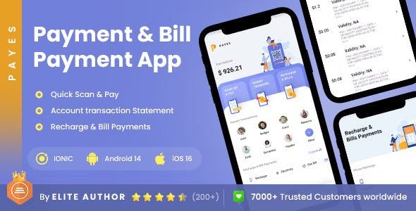 2 App Template Online Bill Payment App Recharge App Booking App IONIC Wallet App Payes