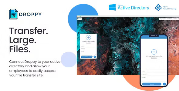 Active Directory Droppy online file transfer and sharing
