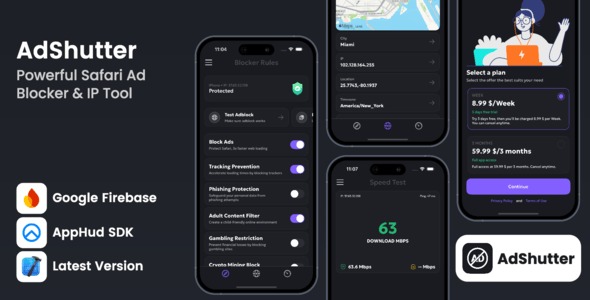 AdBlock SpeedTest IP Tool iOS App