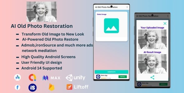 AI Old Photo Restoration App with ironSource Mediation