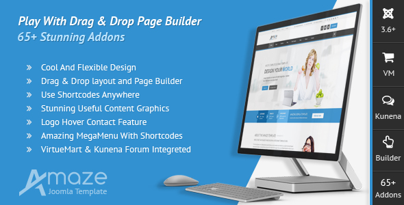 Amaze Corporate Responsive Multi Purpose Joomla Template