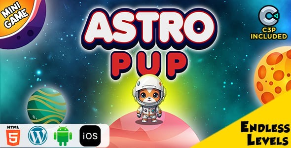 Astro Pup HTML5 Construct 3 Game