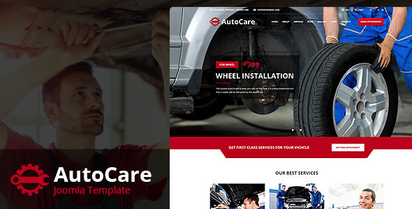 Auto Care Joomla Template for Car Mechanic Workshops Auto Repair Centers