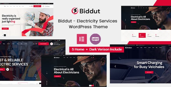 Biddut Electricity Services WordPress Theme