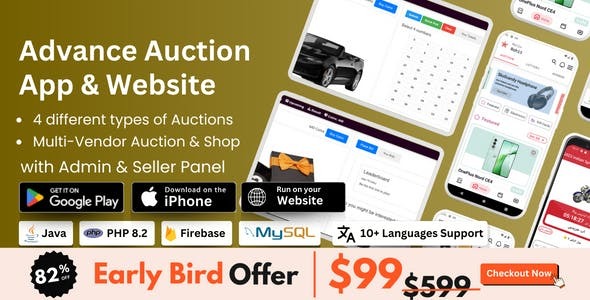 BidWazir Multivendor Auction Bidding Platform with App and Website