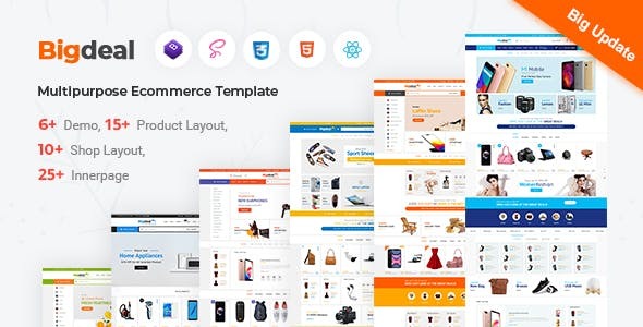 Bigdeal React Next Js Ecommerce Graphql Html Template Bundle