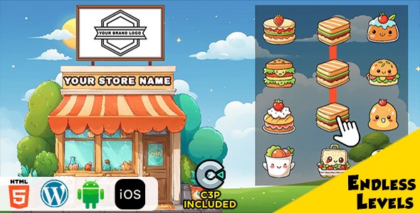 Cafe Merge HTML5 Construct 3 Game