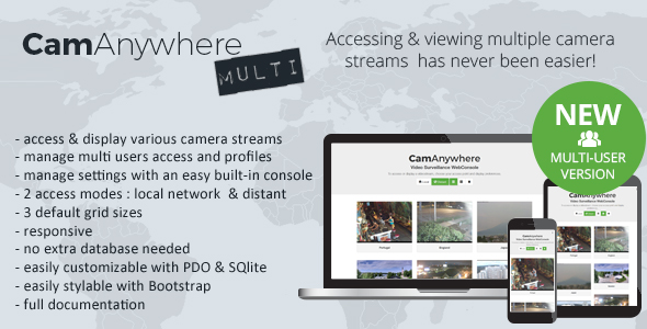 CamAnywhere Multi user Video Camera Surveillance WebConsole