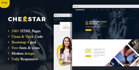 Chesstar Chess Club and Personal Trainer HTML Template