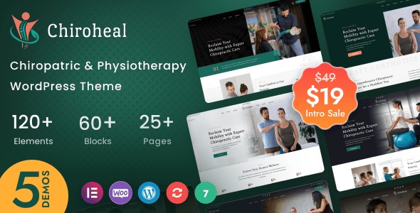 ChiroHeal Chiropractor Physiotherapy Wellness WordPress Theme