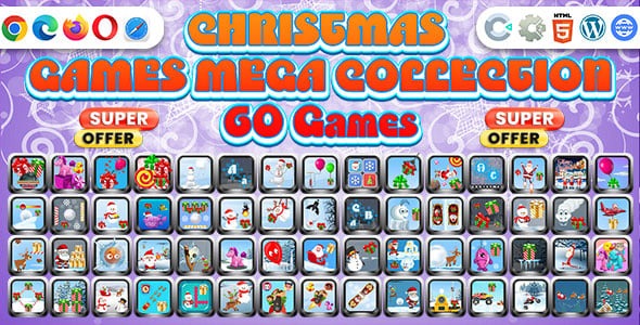 Christmas Games Mega Pack Construct C3P CAPX HTML5 60 Games