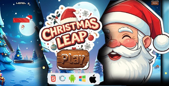 Christmas Leap Construct 3 Game HTML5 AdMob C3P