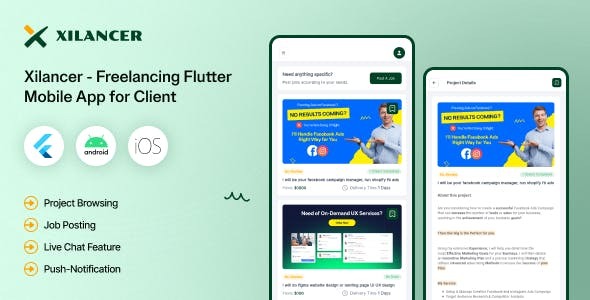 Client Flutter Mobile App Xilancer Freelancer Marketplace Platform