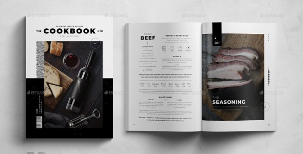 Cookbook Recipe Book Template