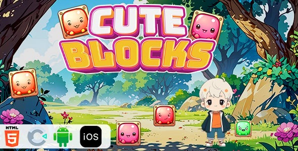 Cute Blocks HTML5 Construct3 Game