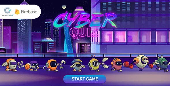 Cyber Quiz HTML5 Game Construct 3 Firebase Leaderboard No plugin