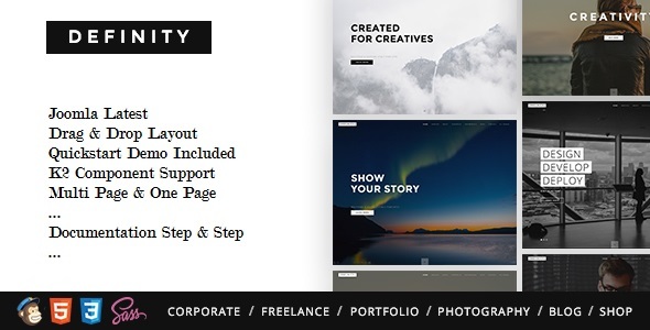 Definity Multipurpose One Multi Page Joomla Template