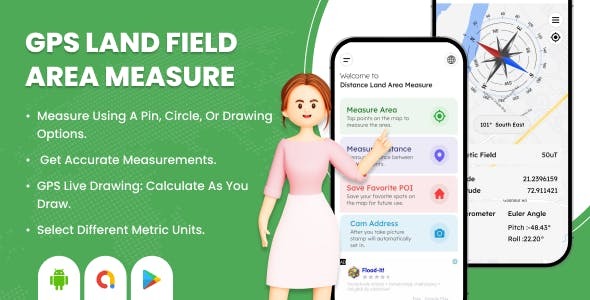 Distance and Land Area Measure Land Area Calculator GPS Field Area Measure