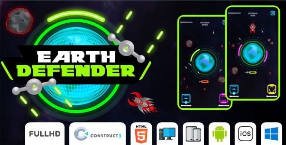 Earth Defender HTML5 Game Construct3