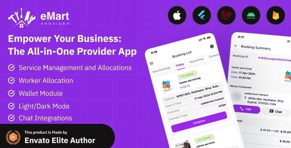 eMart Service Provider app for On Demand Service