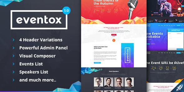 Eventox Event Concert Conference WordPress Theme