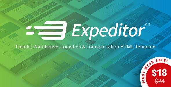 Expeditor Freight Logistics Warehouse Transportation HTML Template