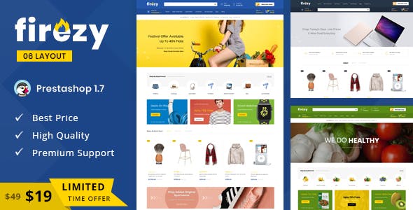 Firezy Responsive Prestashop 1.7 Theme