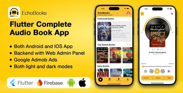 Flutter Audio Book App with Admin Panel EchoBooks