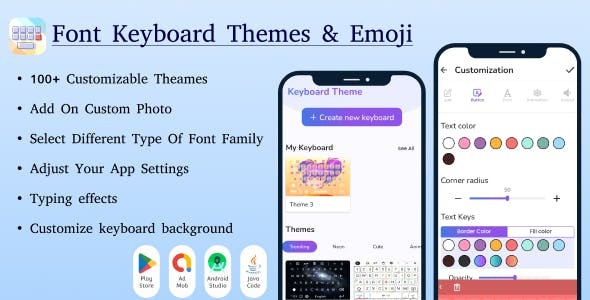 Font Keyboard Keyboard Themes Emoji Fonts Design Keyboard Design Keyboard color