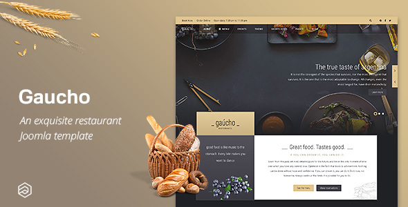 Gaucho Cafe Bistro Responsive Restaurant Joomla Template