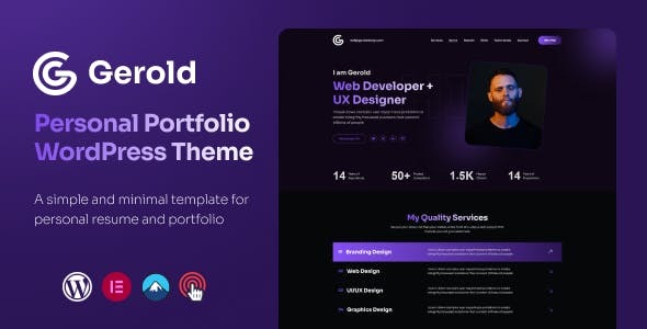 Gerold Personal Portfolio WordPress Theme