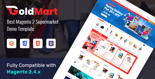 Goldmart Modern Marketplace Magento 2 Theme