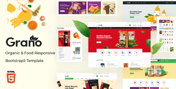Grano Organic Food Opencart Theme Included Color Swatches