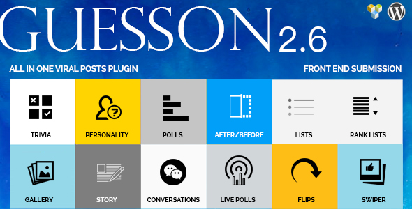 GuessOn All in one Viral Quiz Polls Wordpress