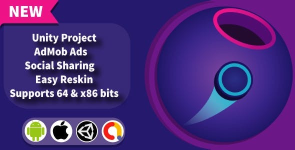 Hit The Hole 3D Unity Game Template Admob Gdpr