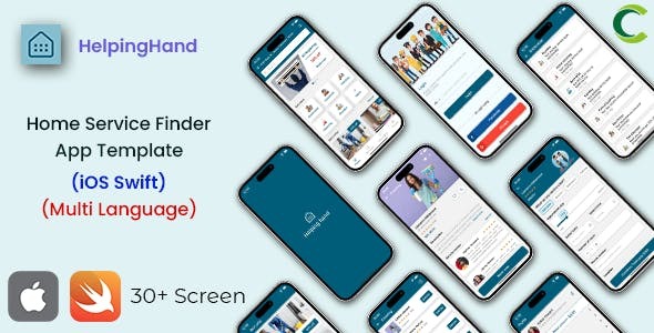 Home Service Finder App Template in iOS Swift HelpingHand Multi Language