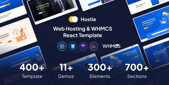 Hostie Hosting WHMCS React Template