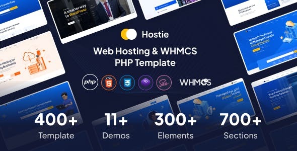 Hostie Web Hosting WHMCS PHP Template