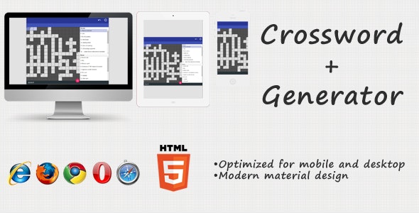 HTML5 Crossword Generator