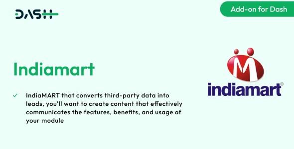 Indiamart %E2%80%93 Dash SaaS Add on