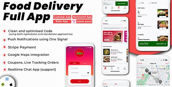 Ionic 8 Food Delivery Apps Angular 17 Admin Panel with Firebase