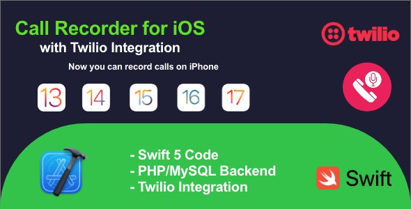 iOS Call Recording App Source Swift Backend PHP