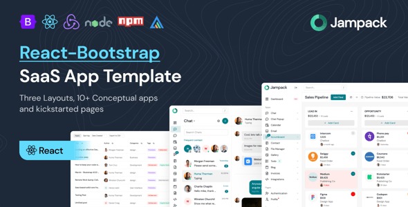 Jampack Powerful React Bootstrap SaaS App Template