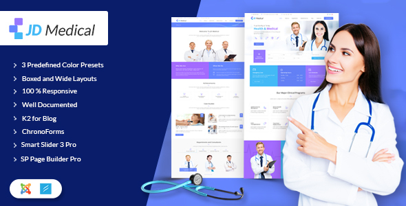 JD Medical Responsive Health Medical Joomla Template