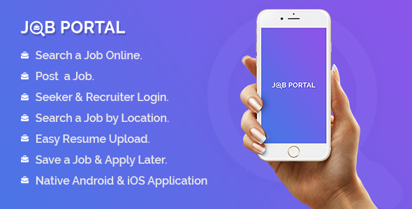 Job Portal Mobile Application With Web Portal