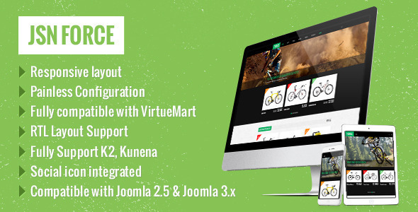 JSN Force Responsive Joomla E Commerce Template