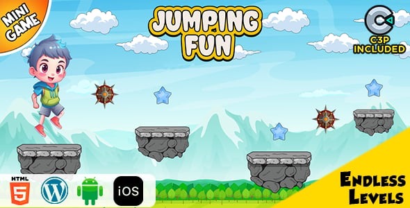 Jumping Fun HTML5 Construct 3 Game