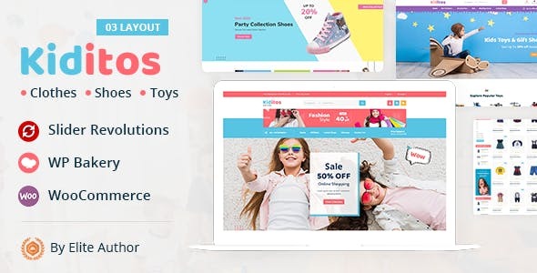 Kiditos Baby and Kids Multi Store WooCommerce Theme